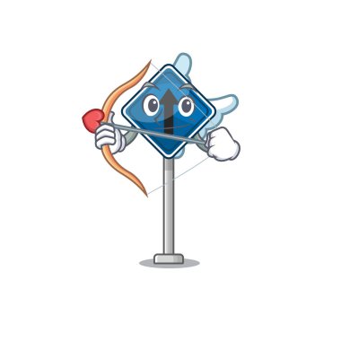 Cupid düz ileri çizgi film ile izole