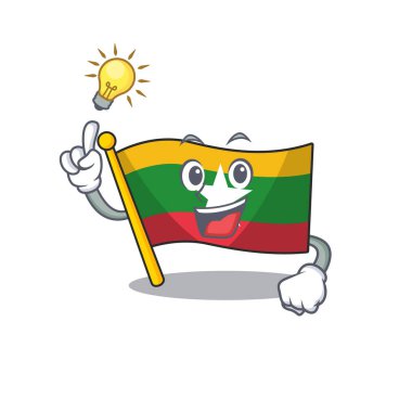 Karakter çekmecesinde katlanmış bir fikir bayrak myanmar var