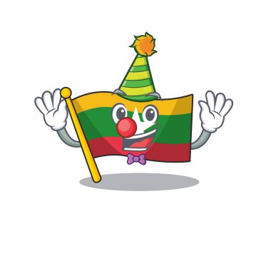 Palyaço bayrağı myanmar karakter çekmecesinde katlanmış