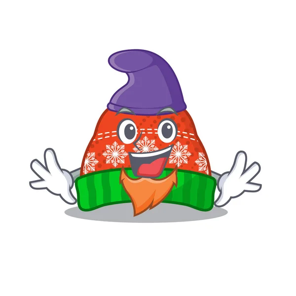 Chapeau d'hiver elfe isolé dans le personnage — Image vectorielle