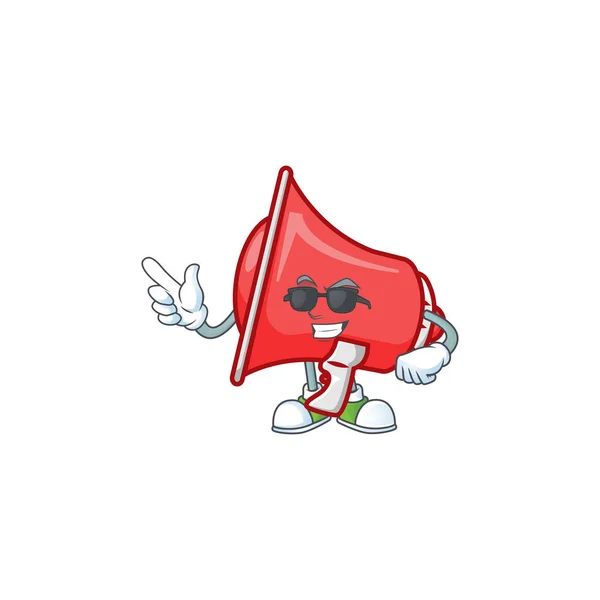 Personagem de alto-falante vermelho super legal para falar alto . — Vetor de Stock