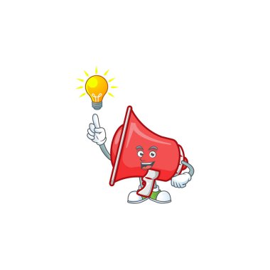 Karikatür maskot tarzı ile bir fikir kırmızı hoparlör var