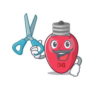 Berber noel ışıkları karikatür izole