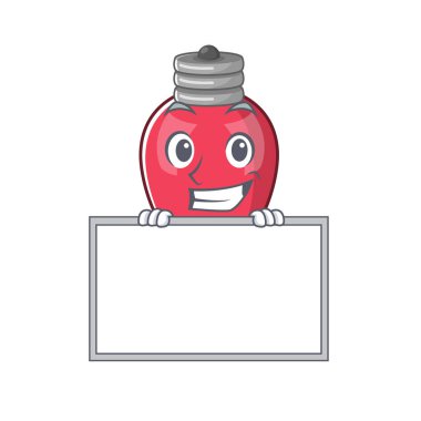 Karikatür izole kurulu noel ışıkları ile sırıtarak