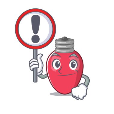 Karikatür izole işareti Noel ışıkları ile