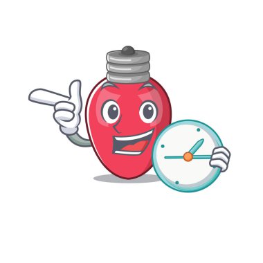 Karakter şeklinde saat noel ışıkları ile