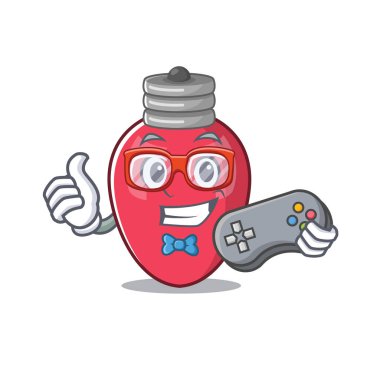 Maskot masasında Oyuncu Noel ışıkları