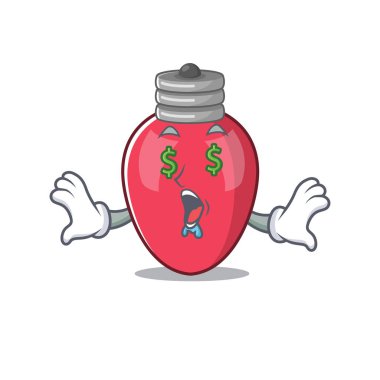 Karikatür duvara karşı Para göz noel ışıkları