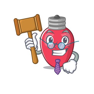 Karikatür duvarına karşı Yargıç noel ışıkları