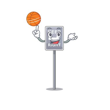 Basketbol ile maskot şekli ile doğru tutmak