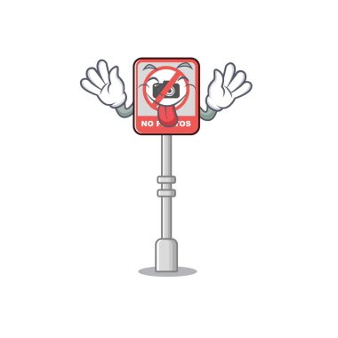 Kenar maskot yolda hiçbir kamera dışarı Dil