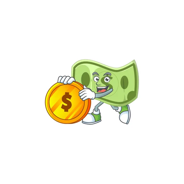 Portare moneta dollaro di carta moneta per il profitto di prezzo . — Vettoriale Stock