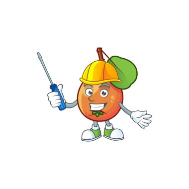 Beyaz arka planda Otomotiv shipova meyve karikatür