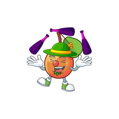 Beyaz arka planda shipova meyve karikatür hokkabazlık