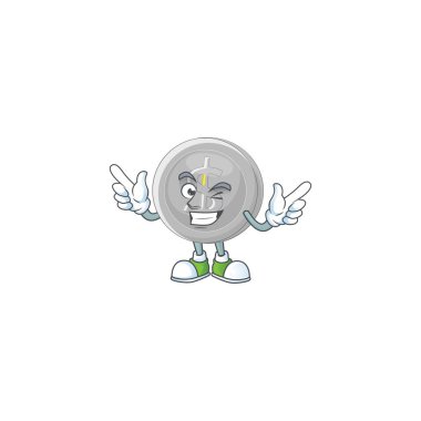 Çizgi filmdeki gümüş paralı karakter maskotu.