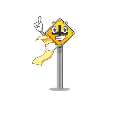 Yol kenarındaki karakterde menü geçiş tabelasıyla