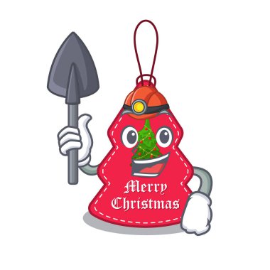 Madenci Noel etiketi kapısında asılı