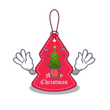 Çizgi film duvarlarında asılı Noel etiketlerini dillendirin