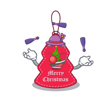 Çizgi film duvarlarında Noel etiketleri asılı.