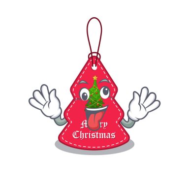 Çizgi film duvarlarında asılı çılgın Noel etiketleri