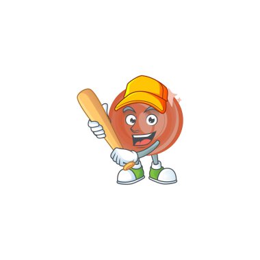 Koleksiyon için beysbol bronz sikke çizgi film karakteri.