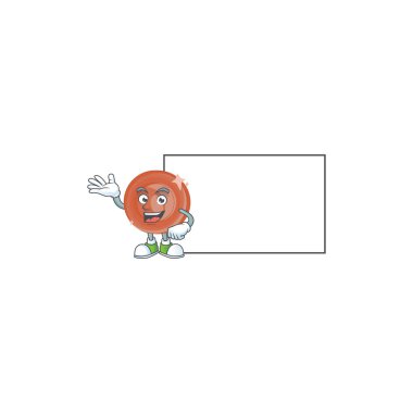 Toplama için kurulu bronz sikke çizgi film karakteri ile.