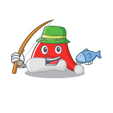 Çizgi film şeklinde Noel Baba şapkası karakteri avlamak