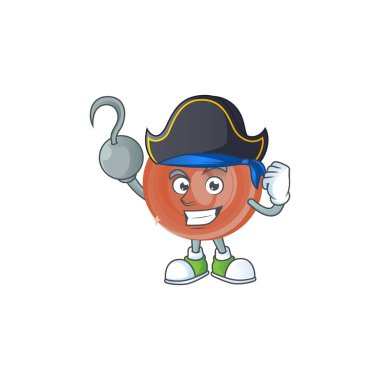 Koleksiyon için korsan bronz sikke çizgi film karakteri.