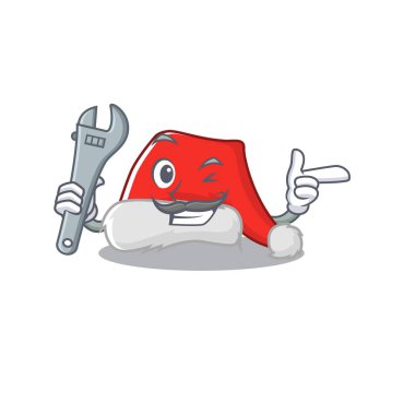 Tamirci Noel Baba şapkası karakter çekmecesinin üzerine katlanır.