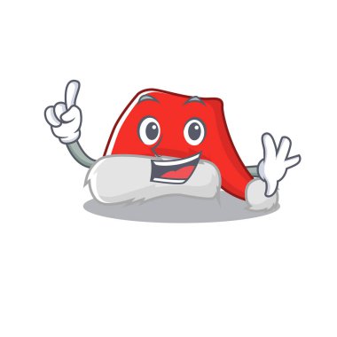 Parmak Noel Baba şapkası karakter çekmecesinin üzerine katlanır