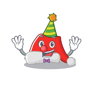 Palyaço Noel Baba şapkası karakter çekmecesinin üzerine katlanır