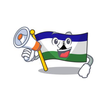 Karakter şekilli megafon lesotho maskotuyla