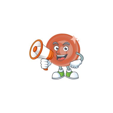 Koleksiyon için megafon bronz sikke çizgi film karakteri ile.