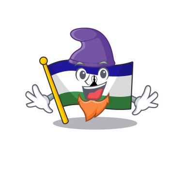 Karakter şekilli elf bayrağı lesotho maskotu