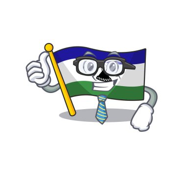 İşadamı bayrağı lesotho karikatür direğine asıldı