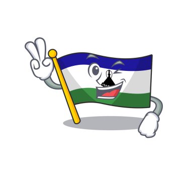 Çizgi film direğine iki parmak işareti asılmış.