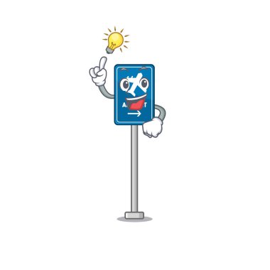 Çizgi film şeklinde bir havaalanı tabelanız olsun.