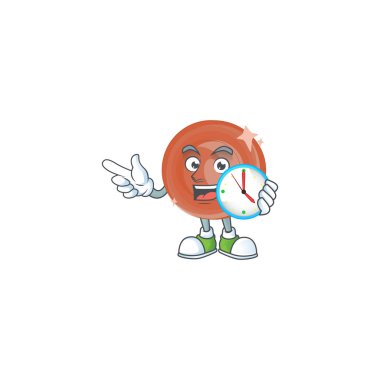 Maskot ile saat bronz sikke çizgi film karakteri ile