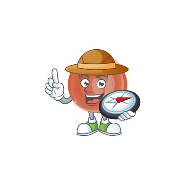 Beyaz arkaplanda bronz sikke karikatürü