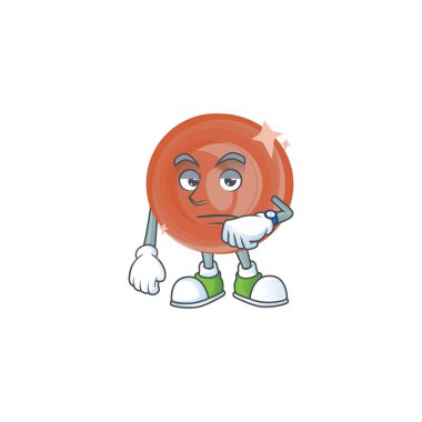 Bronz sikke çizgi film karakteri maskotu stili bekleniyor.