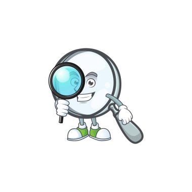 Dedektif büyüteç beyaz arka planda izole