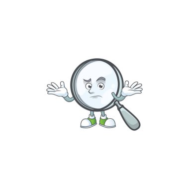 Sırıtma büyüteç beyaz arkaplanda izole