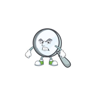 Beyaz arkaplanda izole edilmiş çığlık büyüteç