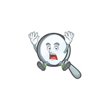 Beyaz arkaplanda başarılı bir büyüteç izole edildi