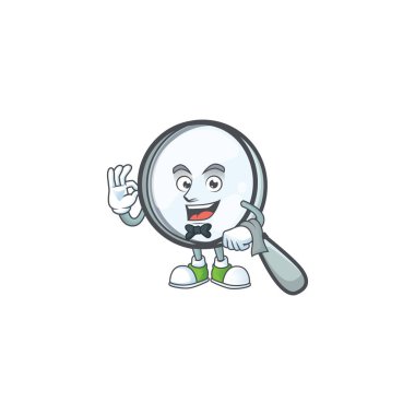 Garson gümüş büyüteç araştırma aracı.