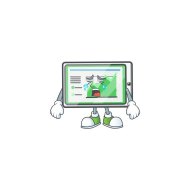 Ağlama grafiği yatay tablo şekli.