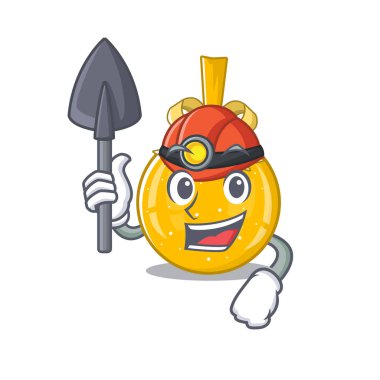 Madenci noel topu bir karakterde altın.