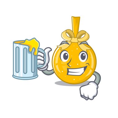 Bir karakterin üzerinde altın bir Noel balosuyla