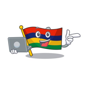 Mauritius dizüstü bilgisayarı ile çizgi filmi izole etti.