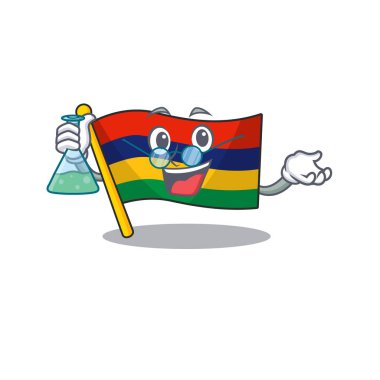 Profesör Bayrak Mauritius karikatür direğinin üstüne asıldı.